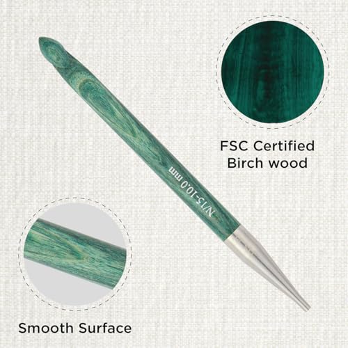 KnitPro Dreamz Afghan/Tunisian Crochet Hook | US Size N (10mm) - size: N (10.00 mm)