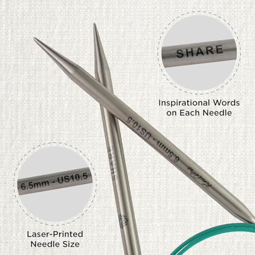 KnitPro The Mindful Collection Fixed Circular Needles 16" (40cm) | US Size 10.5 (6.5mm) - size: US 10.5 (6.5mm)