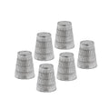 Thimbles for Hand Sewing - Silver Hand Quilting Thimble, 6 Pcs - Metal Finger Protector for Sewing, 24mm x 20mm