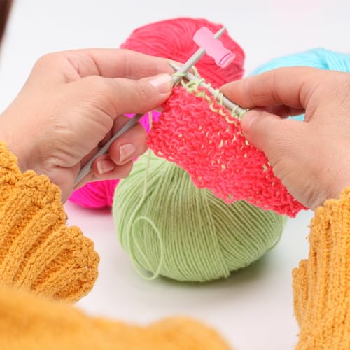 10 Pack Knitting Stitch Stoppers - Spring Needle Point Protectors, Nylon Needle Protectors - color: Color Springs
