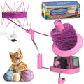 Yarn Winder and Swift, Electric Yarn Ball Winder & Swift Combo for Crocheting, Efficiently Cake with Strong Tension Adjustable Speed Up to 13 oz, Yarn Spinner Wool for Knitting Enthusiast (Pink) - color: Pink Swift Set