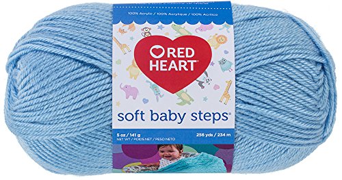 RED HEART Soft Baby Steps Yarn, Baby Blue - color: Multicolor, size: 1 Pack
