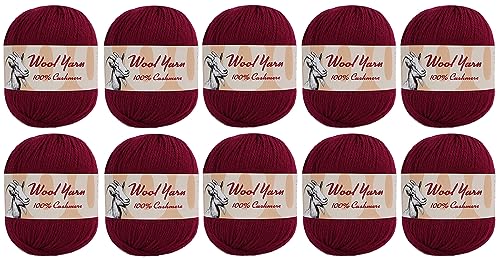 100% Cashmere Wool Yarn (Pack of 10) by Yonkey Monkey 500gr Imported Knitting Crochet (Persian 05) - color: Persian 05