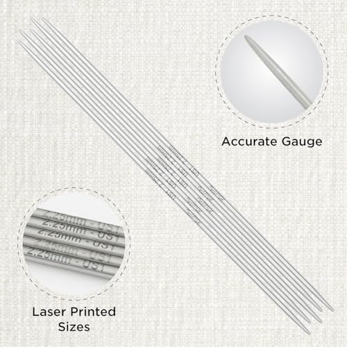 KnitPro Stelo Double-Pointed Needles 8" (20cm) | US Size 1 (2.25mm) - size: US Size 1 (2.25mm)