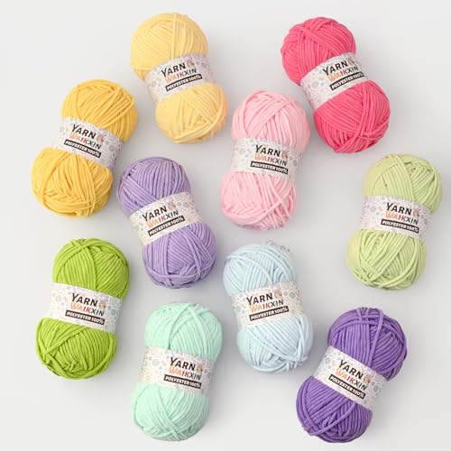 3 Azure Soft Chenille Yarn for Crocheting, Fluffy Chunky Crochet Yarn for Baby Blanket, (10.58oz/393yds) Fuzzy Velvet Yarn for Amigurumi&DIY Puzzle、Crafts、Scarf - color: 3 Azure