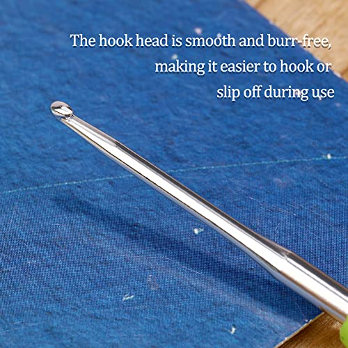 QMNNMA 2 mm Crochet Hook, Ergonomic Crochet Hooks for Arthritic Hands | Crochet Needles for Yarn, Knitting Needles for Beginners, Left-handed People Crocheting Yarn, Good for Making Blankets - size: 2mm