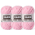 3 Pack Dark Pink Fluffy Chunky Chenille Crochet Yarn, Baby Yarn for Crocheting Soft Blanket, Bulky Velvet Yarn (100g/54.8yds Each), Plush Amigurumi Yarn for Knitting Crafts, Scarves, Puzzle - color: 3 Dark Pink