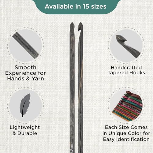 KnitPro Dreamz Afghan/Tunisian Crochet Hook | US Size 7 (4.5mm) - size: 7 (4.50 mm)