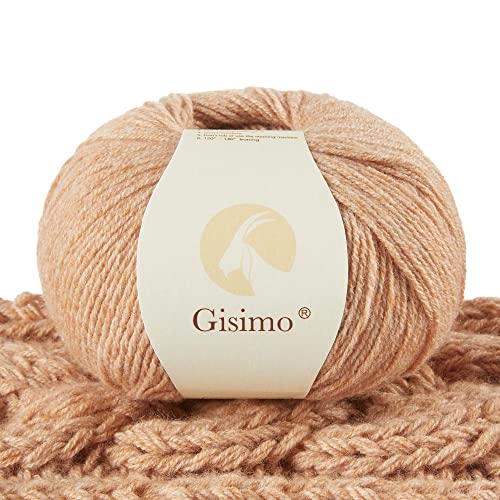 100% Inner Mongolian Cashmere Yarn Luxurious Hand Knitting Yarn Home Necessity for DIY Crafts - color: Khaki, size: 1 ball