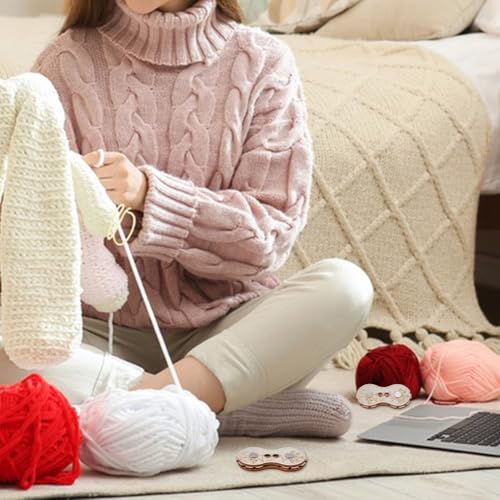 NBEADS 2 pcs Wooden Knitting Counters, Knitting Row Counter Crochet Row Counter Wooden Knitting Stitching for Recording The Number of Weaving Rows, 1.38x2.91x0.43inch