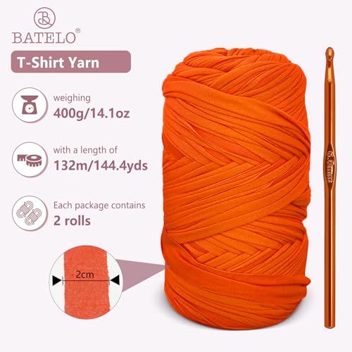 2 Pack T-Shirt Yarn for Beginner Crochet Bags/Basket/Coaster, Thick Polyester Fabric Yarn 400g/144yds High Elastic (Black) - color: Black