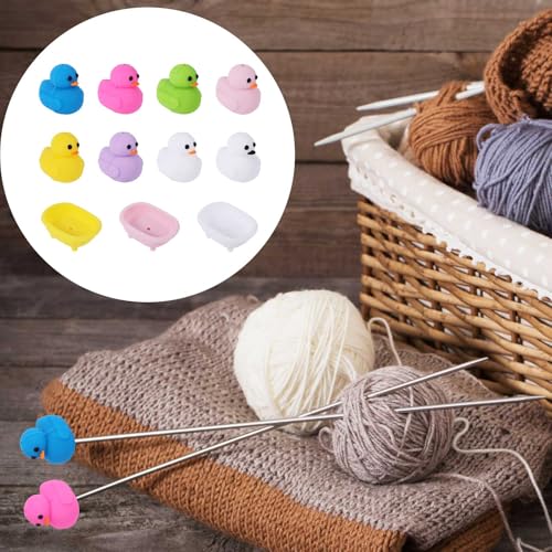 8 Pcs Silicone Knitting Needle Stoppers - Blunt Needle Cover, Cute Topper Plug, Tip Point Protectors, End Cap Decoration Accessories
