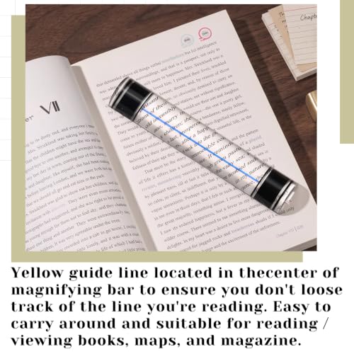 1 Pcs Magnifying Ruler with Guiding Line and Magnet,6",Blue Line - color: Blue Line
