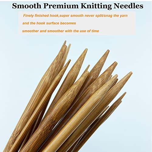 Mdoker Bamboo Knitting Needle Straight Single Pointed Sweater Knitting Needles 10-inch Length for Handmade DIY Knitting Projects,Size US 9(5.5mm) - size: US-9-(5.5mm)