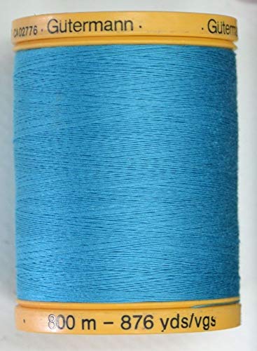 Gutermann Natural Cotton Thread, 800m/875 yd, Aqua Marine - color: Aqua Marine