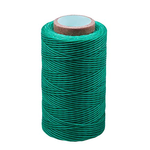 284Yards Leather Sewing Waxed Thread, 210D Upholstery Thread Heavy Duty | Waxed Thread for Bookbinding, Upholstery Thread Heavy Duty, Wax String for Leather Craft DIY/Bookbinding/Shoe Repairing - color: Light Green