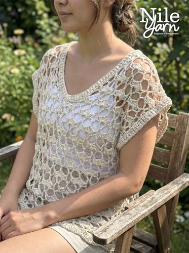 Neith Undyed – 100% Egyptian Cotton DNA Verified, DK Weight, Double-Mercerized Crochet & Knitting Yarn Skein – 100g / 3.5 oz by Nile Yarn - color: Undyed