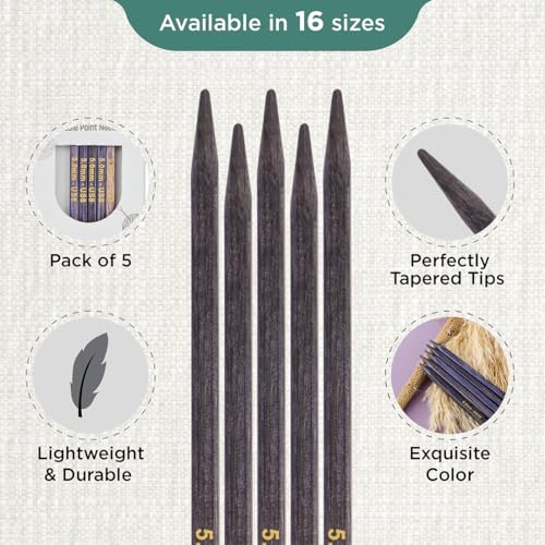 KnitPro J’Adore Cubics Double Pointed Needles 6" (15cm) | US Size 8 (5mm) - size: US 8 (5.00mm)