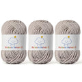 3 Pack Fluffy Chenille Yarn for Crocheting，Baby Yarn for Crocheting Soft，150g/5.28oz Velvet Amigurumi Yarn ，Fingering Weight Yarns for Crocheting Baby Blankets、DIY Craft.(3 Light Gray) - color: 3 Light Gray