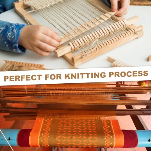 MECCANIXITY Weaving Needle, 15pcs Wooden Big Eye Knitting Needles Hand Loom Stick Tapestry Weaving Craft Tools for Sewing Making DIY Crafts
