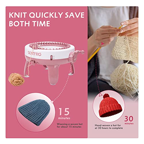 SOBOANT Knitting Machines, 40 Needle Machine,DIY Board Rotary Double Loom, Creative Wool Machine for Adults, Children, Beginners (40W)
