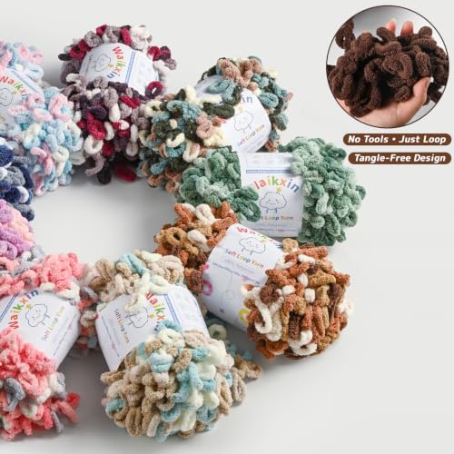Super Soft Loop Yarn for Finger Knit, 3 Pack of 7.05oz/19.5yds Each, Chunky Blanket Yarn for Hand Knitting, #7 Jumbo Chenille Yarn, Fluffy Baby Blanket Yarn for Crochet Amigurumi (3 Pink Mix) - color: 3 Pink Mix