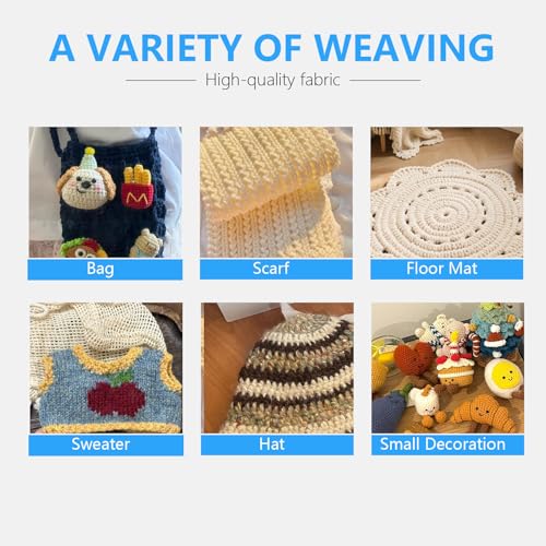 4 Rolls Comfy Blend Milk Wool Plain Knitting & Crochet Yarn Bulk Starter Kit for Colorful Craft DIY - color: IVORY