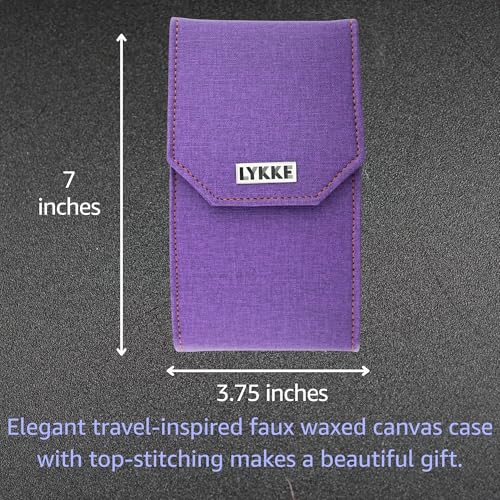 Lykke Flight Lace 5-Inch Interchangeable Circular Knitting Needle Set | Mini US 0, 1, 1.5, 2, 2.5 Purple Case, Stainless Steel, Sharp Points, No-Memory Swivel Cables, Project Bag - color: Purple