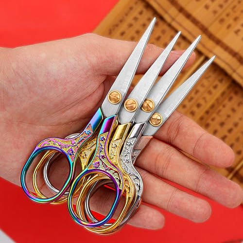 Mini Scissors Stainless Blade Metal Handle 2 Pack Office School Classroom Student Teacher Crafting Fabric Sewing Gift Wrapping All Purpose - color: 2 Pack Silver