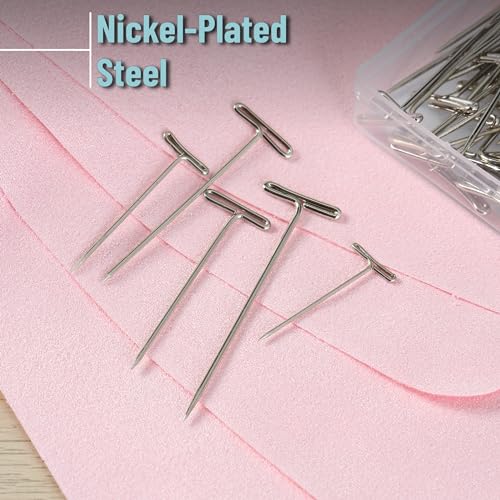 Mr. Pen- T-Pins Bulk, 440 Pack, 5 Sizes, Straight Wigs Pins | Sewing T-Pins for Blocking Knitting, Wig Making and Crafts, Sewing & Office Wall - size: 440 Pack