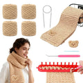 Yarniss Knitting Loom Kits，Knitting Scarf Kits with Khaki Yarn - color: Khaki