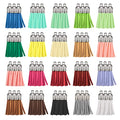 Happer 60 Pieces Leather Tassel Bulk for Keychain Key Rings and Jewelry Making, 20 Colors