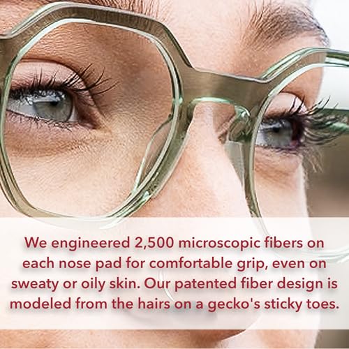 Setex Gecko Grip 1.0mm Anti Slip Nose Pads for Glasses, 5 Pair, Blue | Each Non Slip Nose Pad Has 2,500 Gecko Inspired Micro Fibers, Secures Glasses in Wet, Sweaty and Oily Conditions, Made in USA - color: 5 Blue Pairs