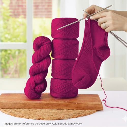 KnitPro Symfonie Fingering Weight Merino Wool Yarn 100g, Pink Mauve | 75% Extrafine Merino & 25% Polyamide, 438yds, OEKO-TEX Certified, Superwash, Colorfast, #1 Yarn Skein for Knitting & Crochet - color: Pink Mauve