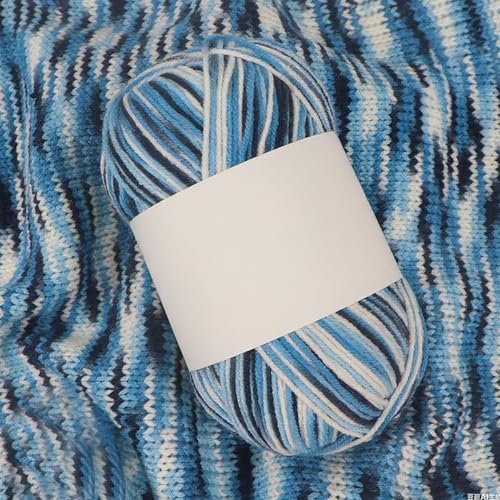Threads for Knitting Yarn Crochet Yarn Rainbow for Crocheting Knitting Projects(Marine Blue) - color: Marine blue