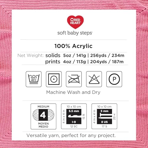 RED HEART Soft Baby Steps Yarn, Baby Blue - color: Multicolor, size: 1 Pack