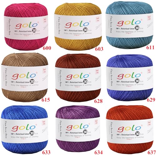 golo Crochet Yarns for Hand Knitting Tatting Yarn 045 - color: 045 Red