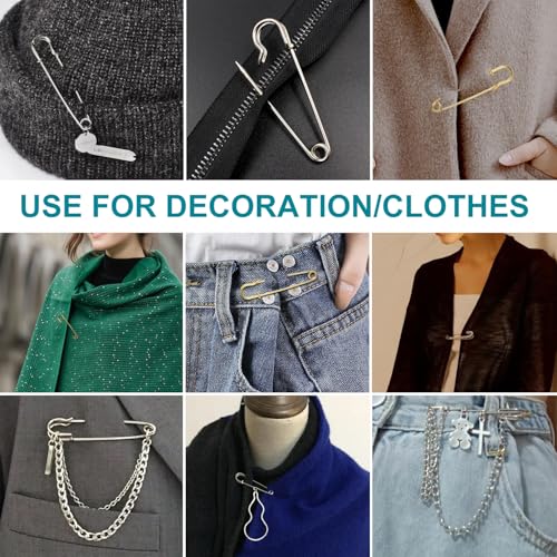 Large Safety Pins Heavy Duty - 4" Oversized Safety Pins for Laundry, Blanket, Crafts, Outdoor - 16PCS