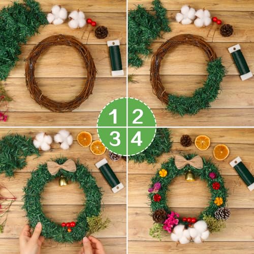 Tenn Well 3Pk 295ft 22 Gauge Green Floral Wire for Wreath Making | Florist ties for flower arrangements, Christmas ornaments, gardening, crafts
