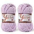 2 Pack Fluffy Velvet Yarn for Crocheting，Baby Blanket Yarn for Crocheting Soft，100g(131yds) Amigurumi Yarns，Plush Chenille Crochet Yarns，Puzzle Yarn for Crochet Weaving Craft(2 Light Purple) - color: 2 Light Purple