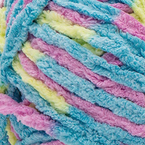 Bernat BABY BLANKET BB Jelly Beans Yarn - 1 Pack of 10.5oz/300g - Polyester - #6 Super Bulky - 220 Yards - Knitting/Crochet | #6 Super Bulky Yarn, 100% Polyester, Soft Baby Blanket Yarn for Crochet, Knitting & Crafts, 220yds, 300g/10.5oz, 1 Pack - color: