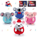 Crochet Kit for Beginners - 4 PCS Crochet Starter Kit With Step-by-Step Video Tutorials, for Adults - Elephant Mouse Pig Koala Microphone Crocheting Set - color: Elephant Mouse Pig Koala