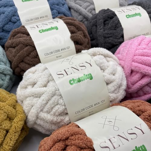 S Sensy Chunky Gauge #7 Jumbo - Polyester Blanket Yarn Mustard 28 Yards 7oz - color: Mustard, size: 1 Skein