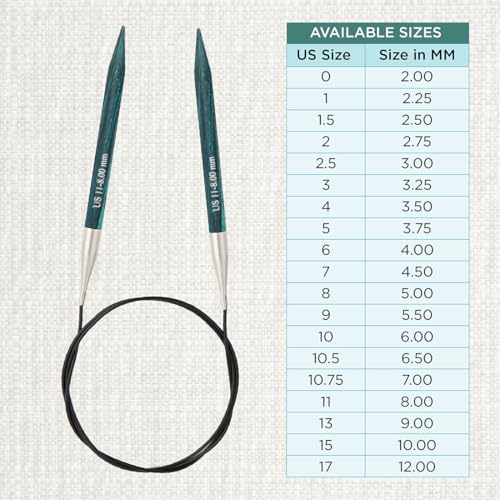 KnitPro Dreamz Fixed Circular Needles 16" (40cm) | US Size 11 (8mm) - size: US 11 (8mm)