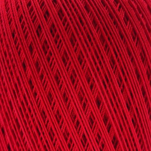 S Sensy Classic Size 10 - Mercerized Giza Cotton #0 Lace Yarn Red 618 Yards - color: Red, size: 1 Skein