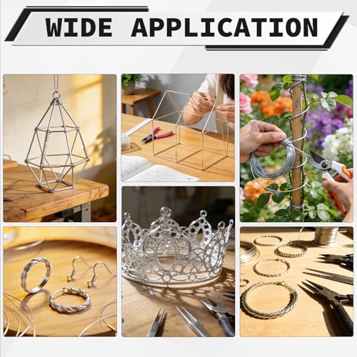 12 Gauge Aluminum Craft Wire, 100 Feet 2mm Bendable Metal Wire for Jewelry Making, Sculpting and Floral Design, Soft Armature Wire for DIY Crafts (Purple) - size: 12 Gauge(2mm), style: Purple