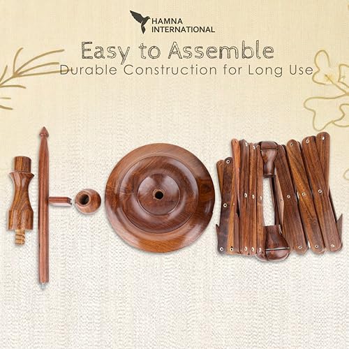 Antique Vintage Wooden Yarn Winder for Knitting & Crocheting – Premium Yarn Cake Winder, Natural Ball Winder with Large Capacity (Rosewood-Swift)