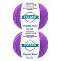 Estako Happy Wool, 40% Merino Wool Blend Fingering Yarn, Violet, 2-Pack | soft, sock weight, 100 g, 382 yds, baby clothes, sweaters, scarves, hats, 3 mm needles - color: 8015 - Violet, size: 2 Skeins