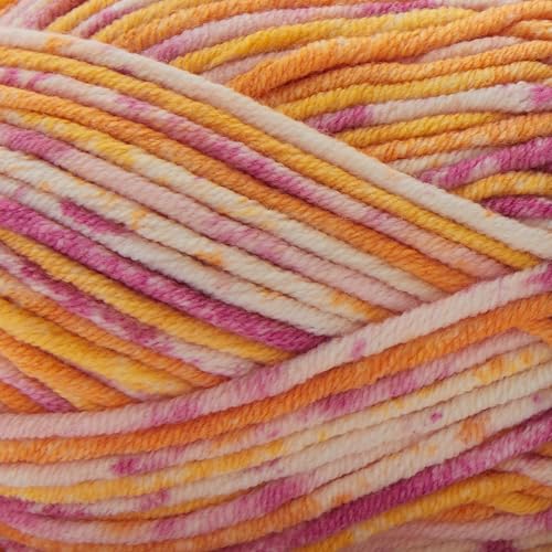 Loops & Threads Sunrise Bulky Twist Multi Yarn – Bulky Weight Yarn for Knitting, Crochet, Weaving, Arts & Crafts, 15 Pack - color: Sunrise