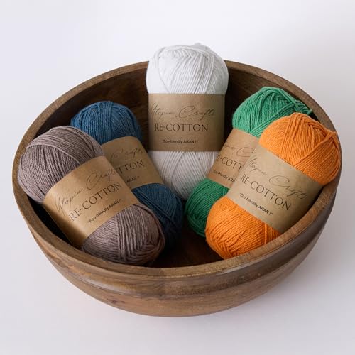 Re-Cotton Knitting Yarn 3X 100g / 3.52oz (Light Pink, 3 Pack) - color: Light Pink